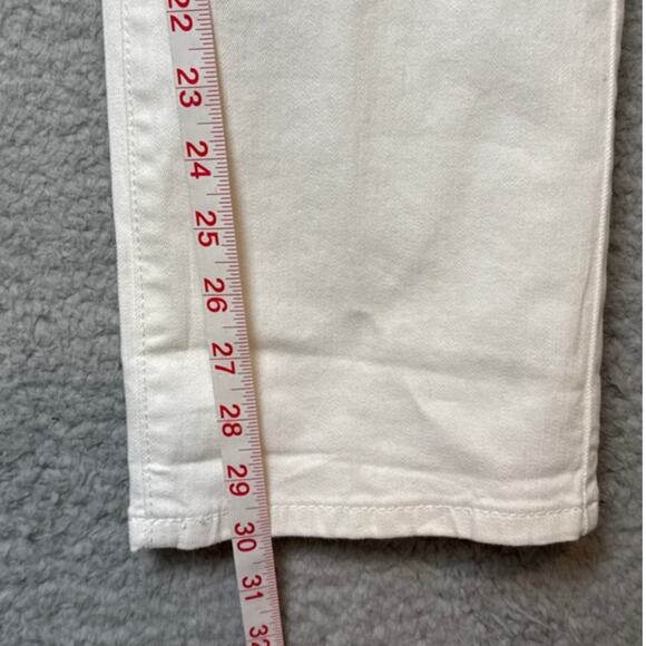 NYDJ White Denim Jeans Lift Tuck Technology Straight Cut Mid Rise Size 14 NWT - Picture 6 of 9